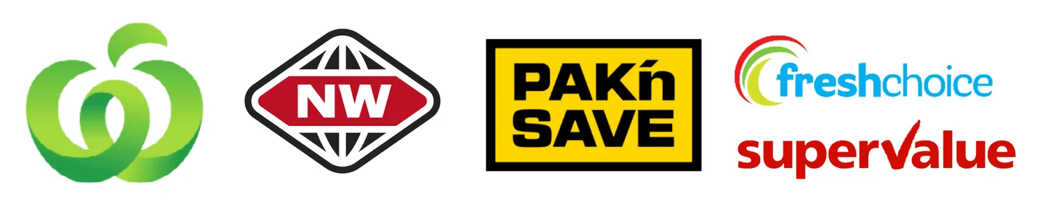 Woolworths, New World, PAK'nSAVE, FreshChoice and SuperValue
